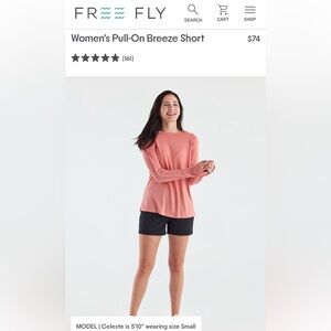 Free Fly Women’s Pull-On Breeze Shorts: Size Medium/Color: Sangria